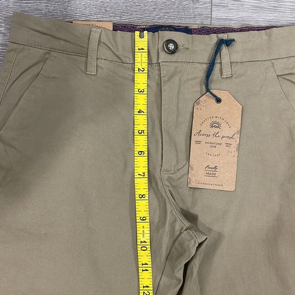 NWT Across The Pond ATP Signature Line Slim Fit Stretch Chino Tan 29x30 - Picture 9 of 16